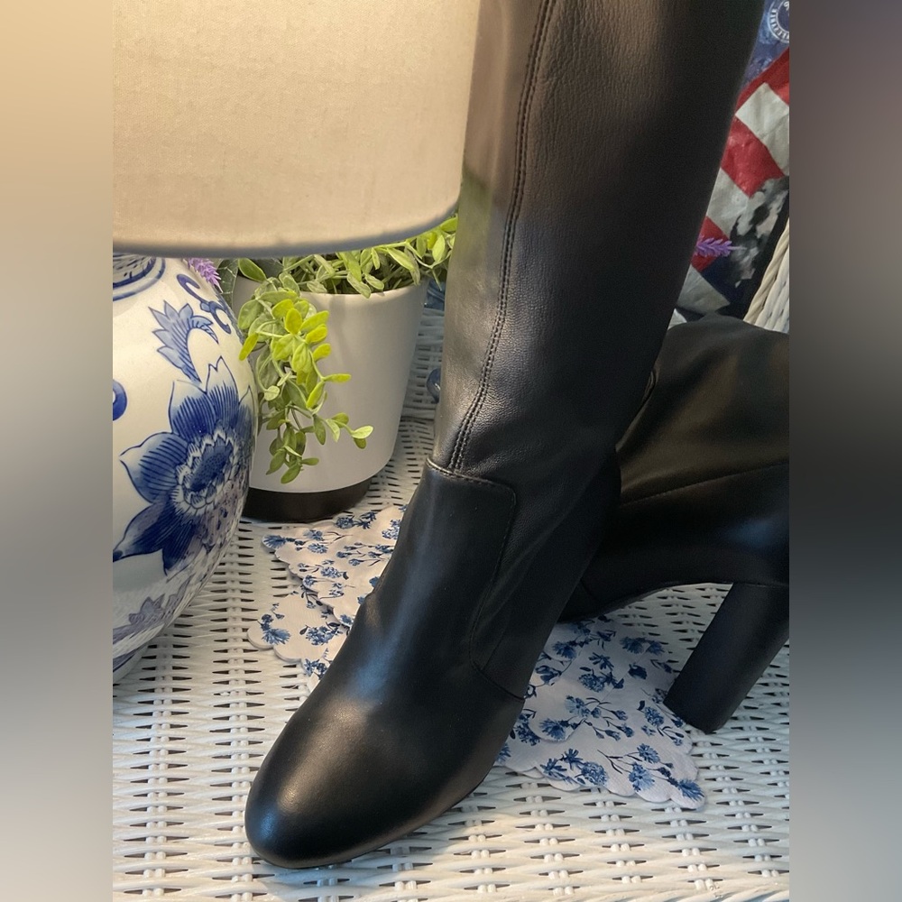 Steve Madden black real Leather upper Black high boots. Size 6 NWOT’S - Picture 5 of 14